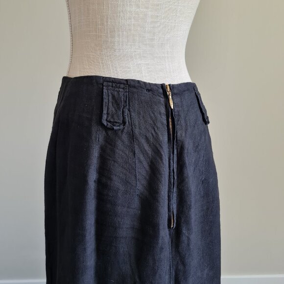 Luzifer 100% Linen Vintage Lagenlook Maxi Skirt Berlin, Germany - Size L - Picture 7 of 9